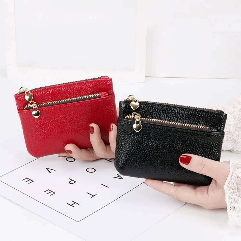 PU Leather Purse Women Mini Change Purses Kids Coin Pocket Wallets Key Chain Zipper Pouch Card Holder Wallet Y260206
