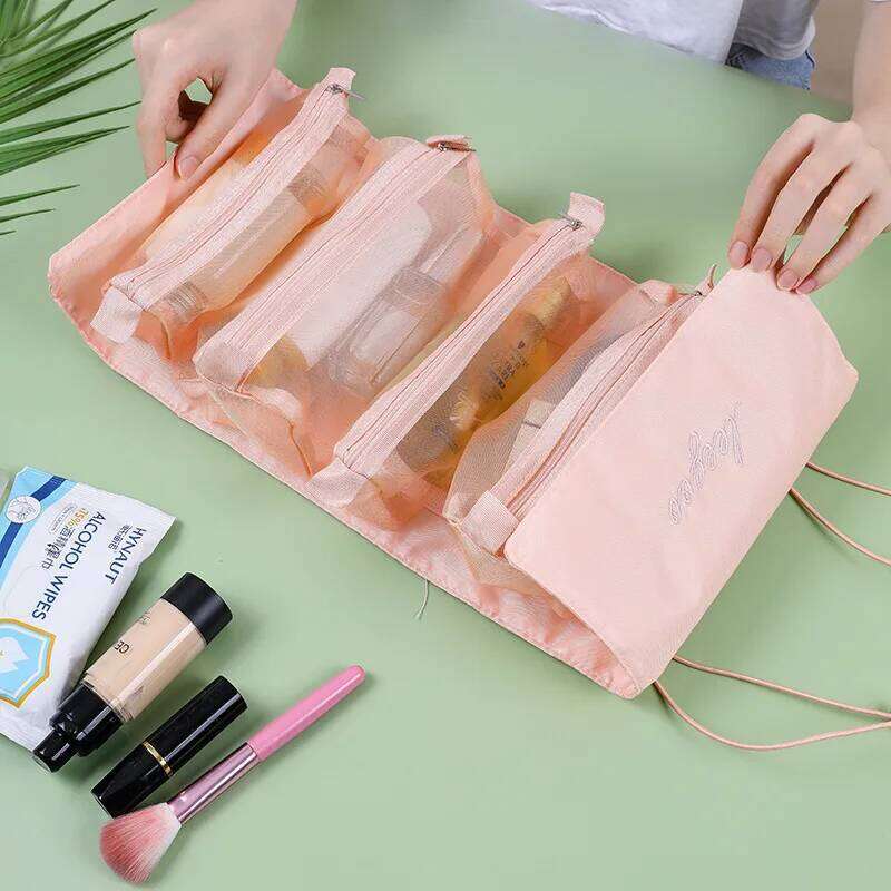 4 in 1 Makeup Bags Detachable Cosmetic Large Capacity Portable Folding Travel Cosmetics Storage Toiletry Bag Y260206