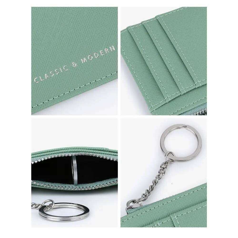 Multi Slot Coin Purse Mini Wear-resistant PU Leather Card Wallets Zipper Wallet Money Bag Students Y260206