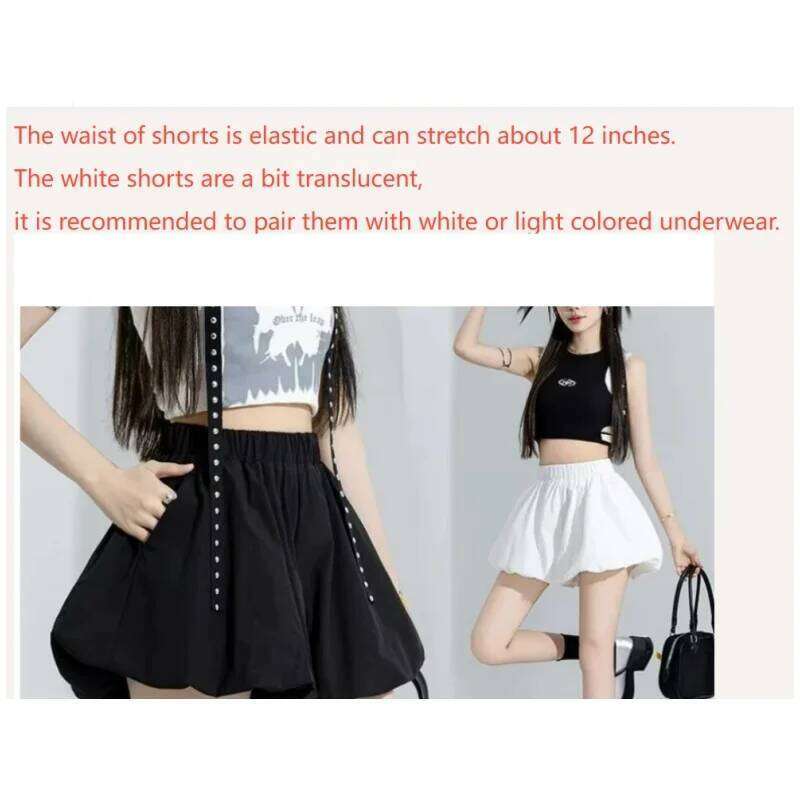 Sweet Girl's Bloomers Casual Matching Elastic High Waist Lady's Pumpkin Y2K Hot Girl Streetwear Korean Chic Puffed Shorts XJ260206