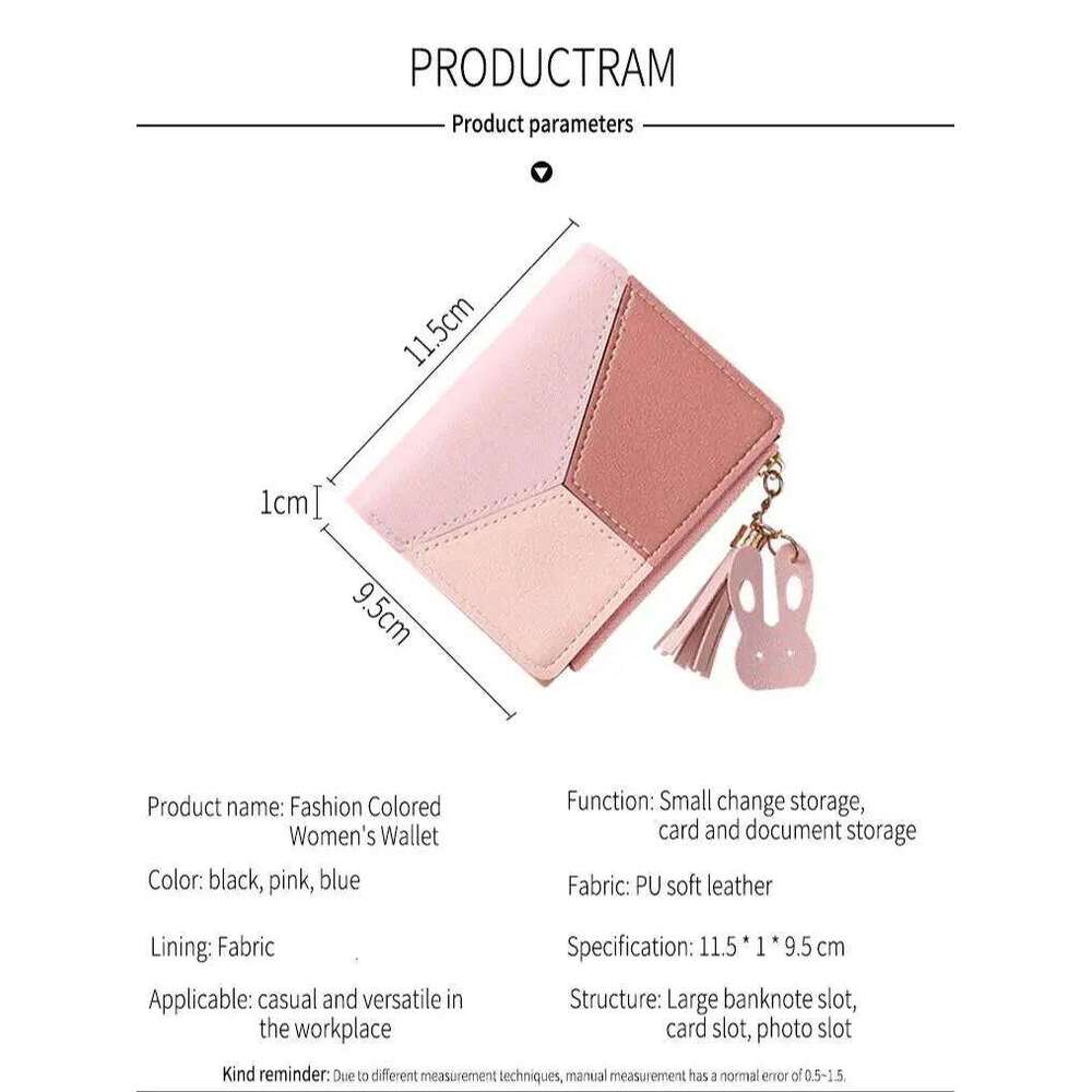 Fashion Women's Zipper Coin Lady Short Clutch Purse Handbag Patchwork Leather Female Card Holder Wallet Phone Pouch Y260206