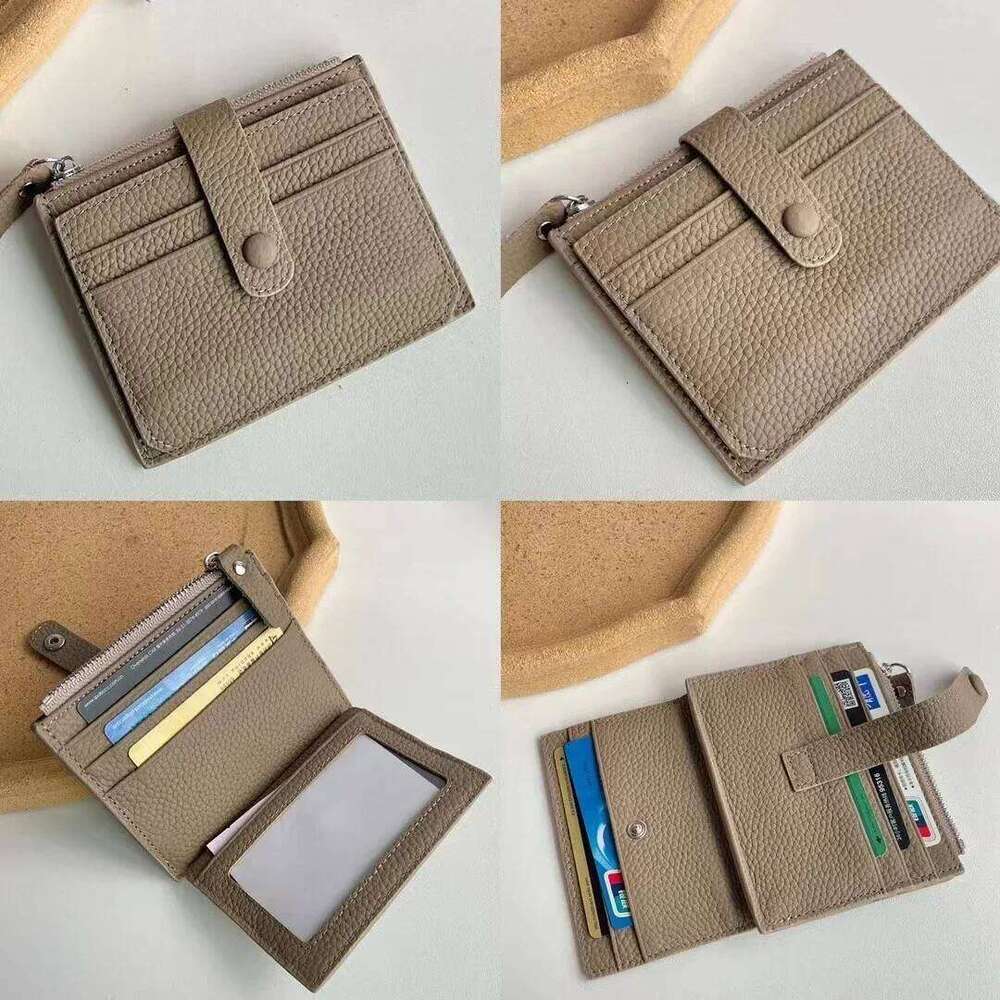 Genuine Wallet For Women New Lady Zipper Purse Leather Buckle multi-card Position Card Holder Bag Y260206