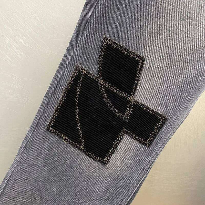 Top Melancholy Rich Second Generation erd Patchwork Jeans straight leg jeans trousers high street men women Best Quality Pants X260207