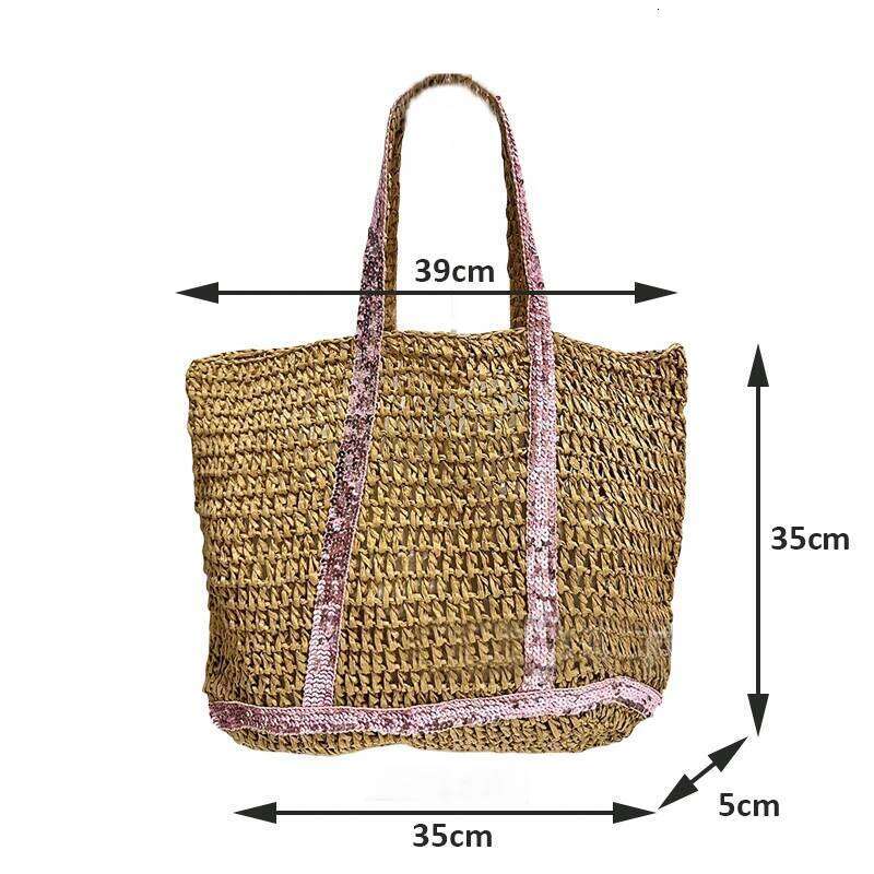 Casual Female Shoulder Handbags Totes Summer Straw Women Woven Seaside Beach Vacation Shopping Bags Y260205