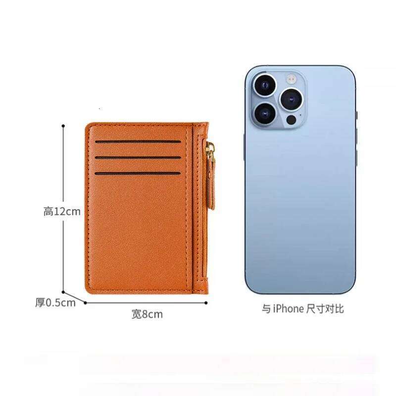 Credit Unisex Thin Multi Slot Cards Bag Zipper Purse Coin Pouch ID Card Holder Sleeve Badge Case Y260206