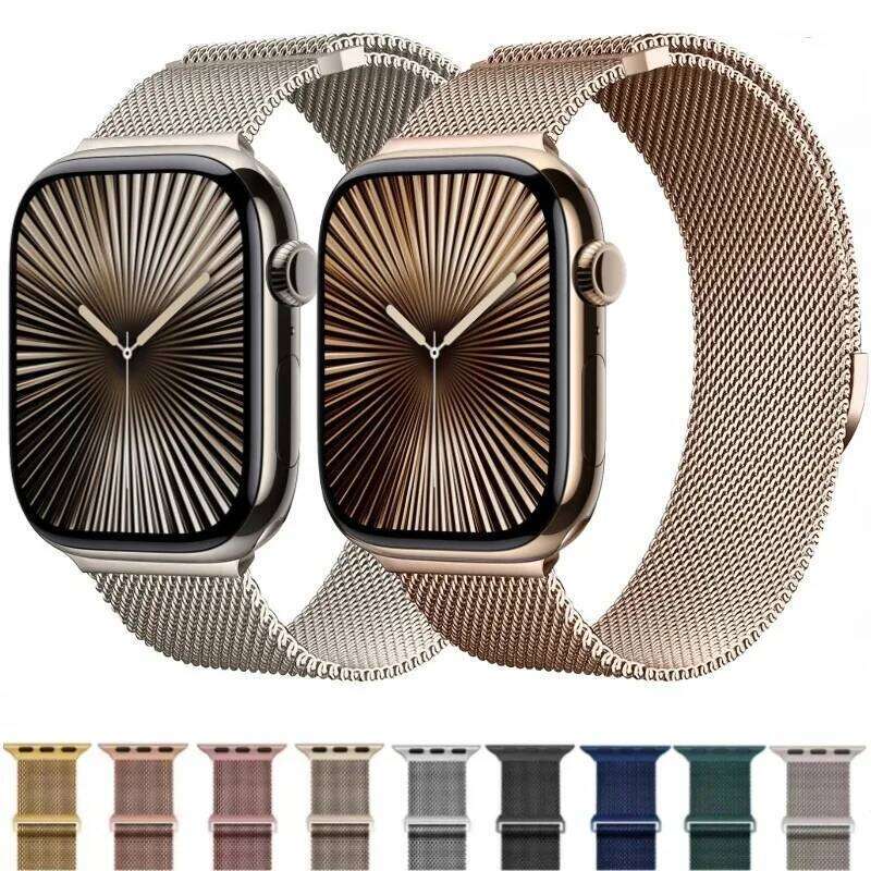 Metal Milanese Strap for Apple Watch Band Ultra3/2 49mm 11 10 9 8 7 Magnetic Bracelet iWatch 6 5 4 SE2 46mm 45mm 41mm 44mm 40mm Z260207