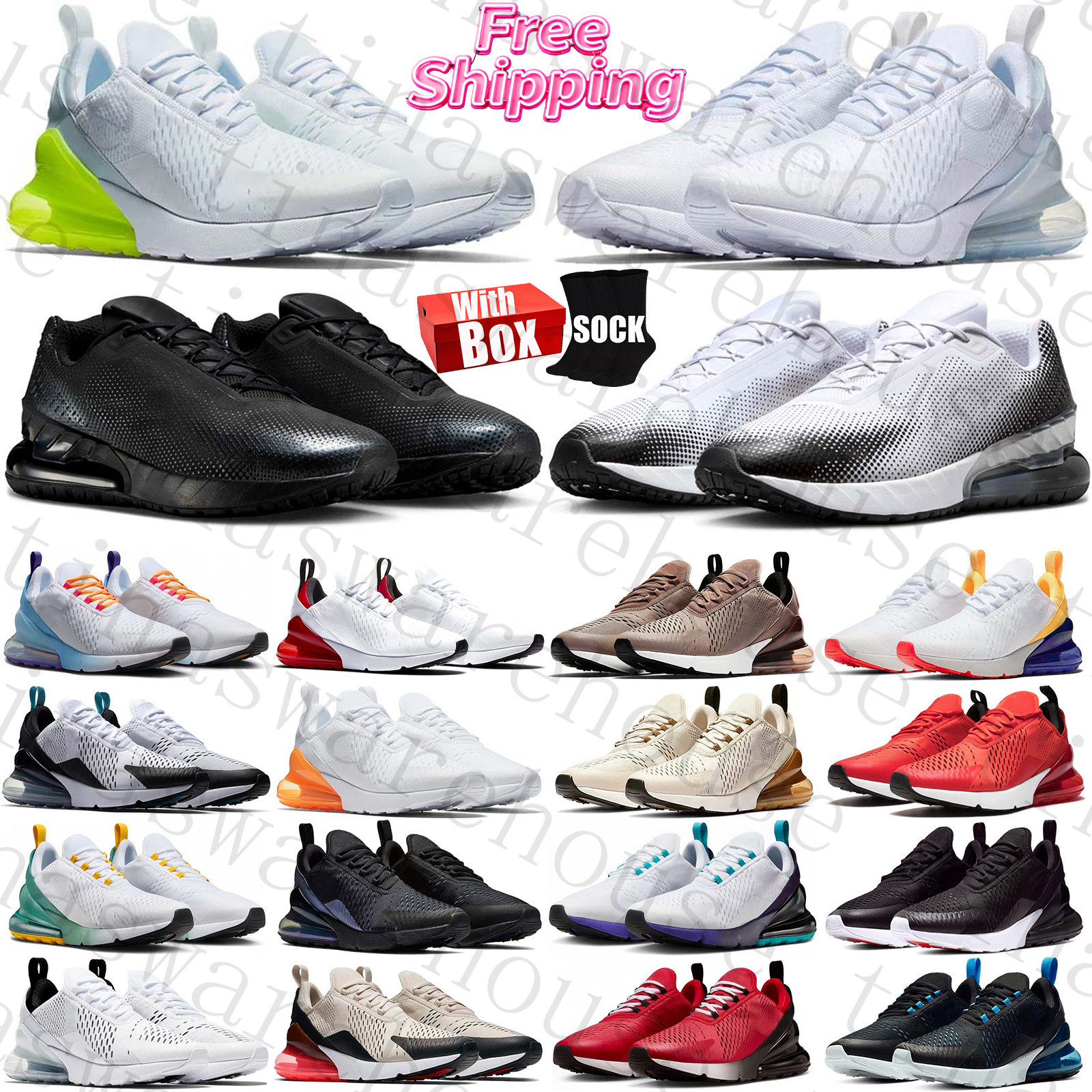 Free Shipping with box Designer airmaxx 270 shoes men 270s sneakers Running trainers mens womens chaussure zapatillas Outdoor men women Sports runners classic
