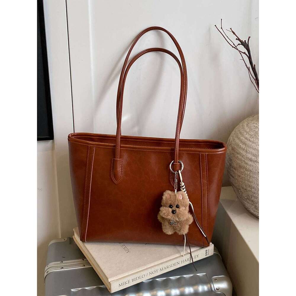 Retro Large Capaci Women's Crossbody Sli Casual Versatile Tote for Commuting Ladies Handheld Bag Y260204