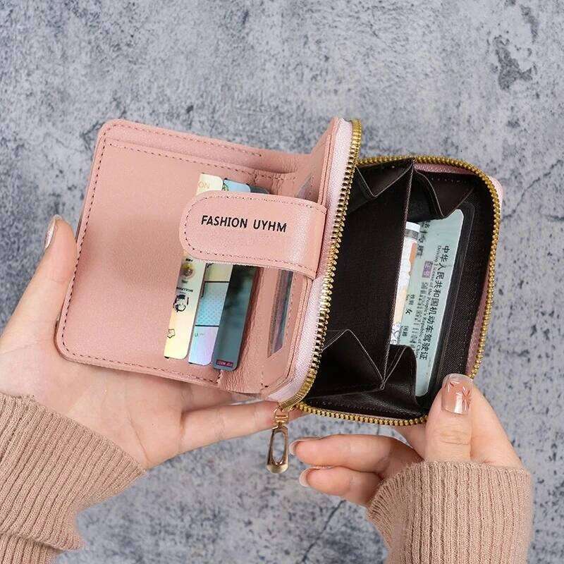 High-quality Short Zipper Ladies Purse Large Capacity Coin Card Clutch for Women Korean Style Y260206