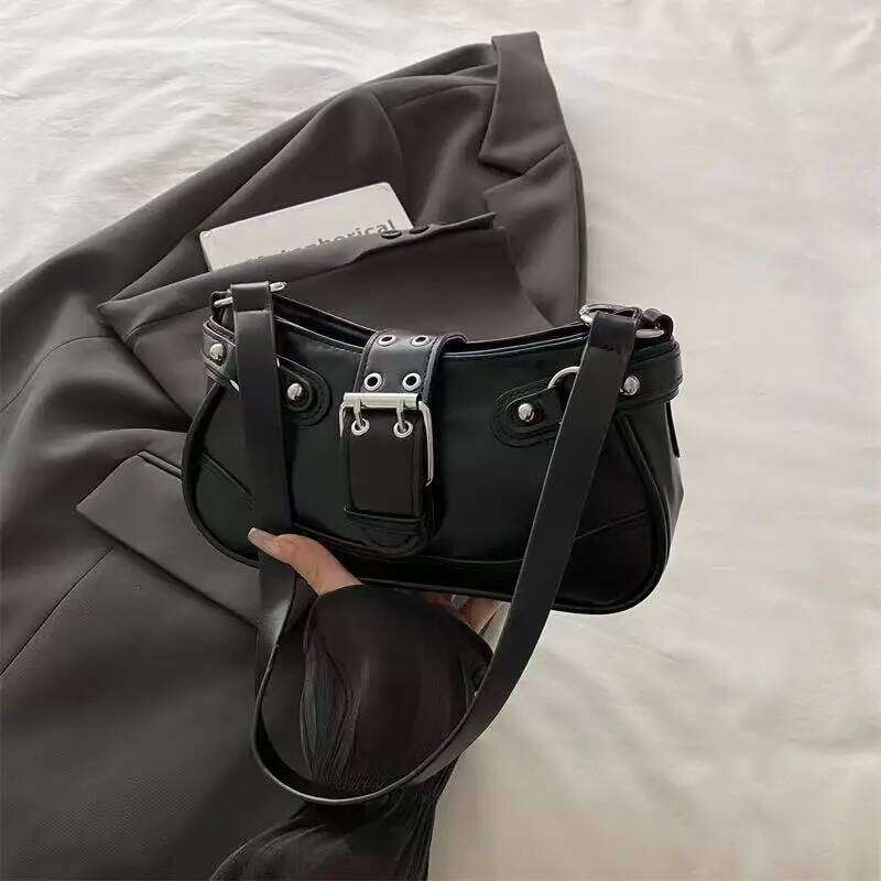 Bags for women 2025 new trendy and versatile retro hot girl armpit niche texture crescent single shoulder crossbody bag Y260205