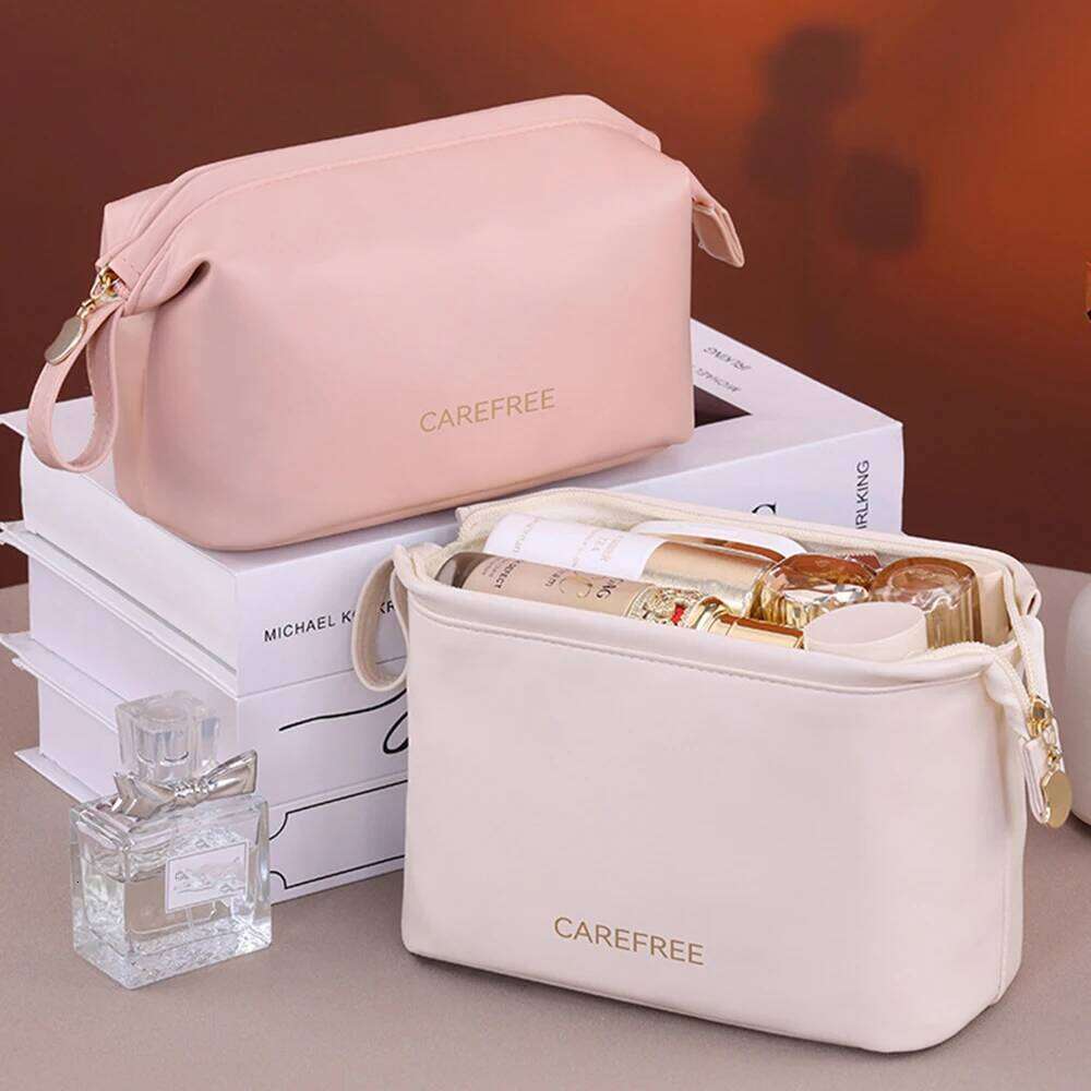 PU Tote Makeup Large Capacity Pouch Travel Toiletry Bag Skincare Organizer Necessaire Women's Cosmetic Bags Y260206