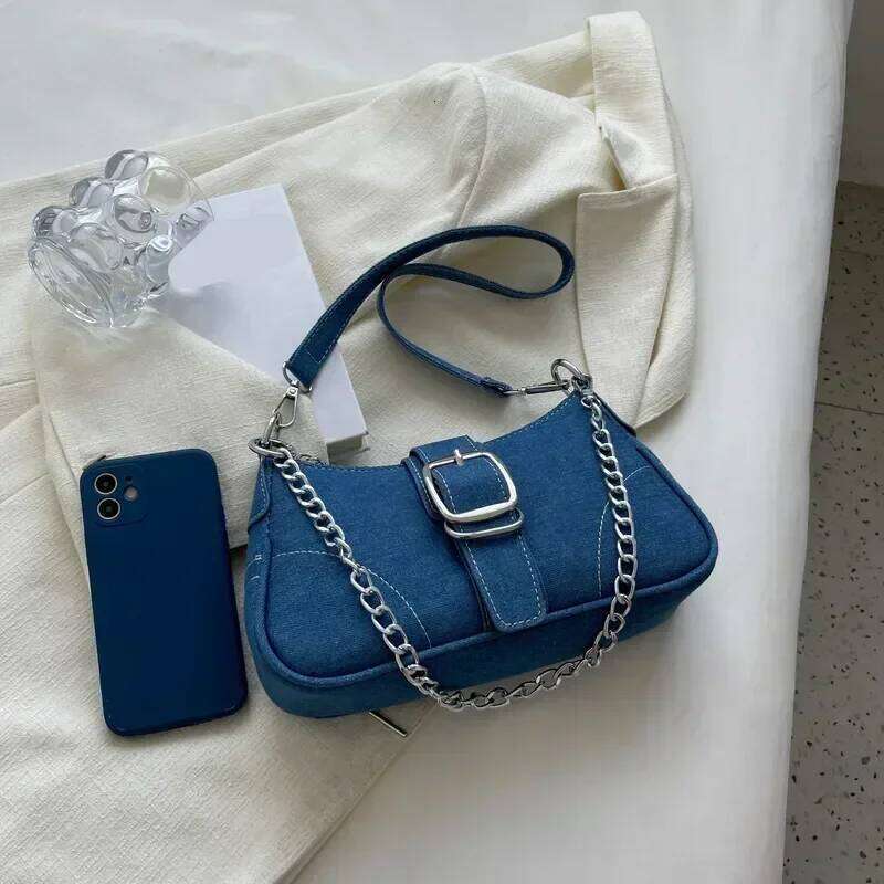 Small Design Jeans Women's New Cross-Shoulder Shoulder Canvas Bag Z260207 - view 7