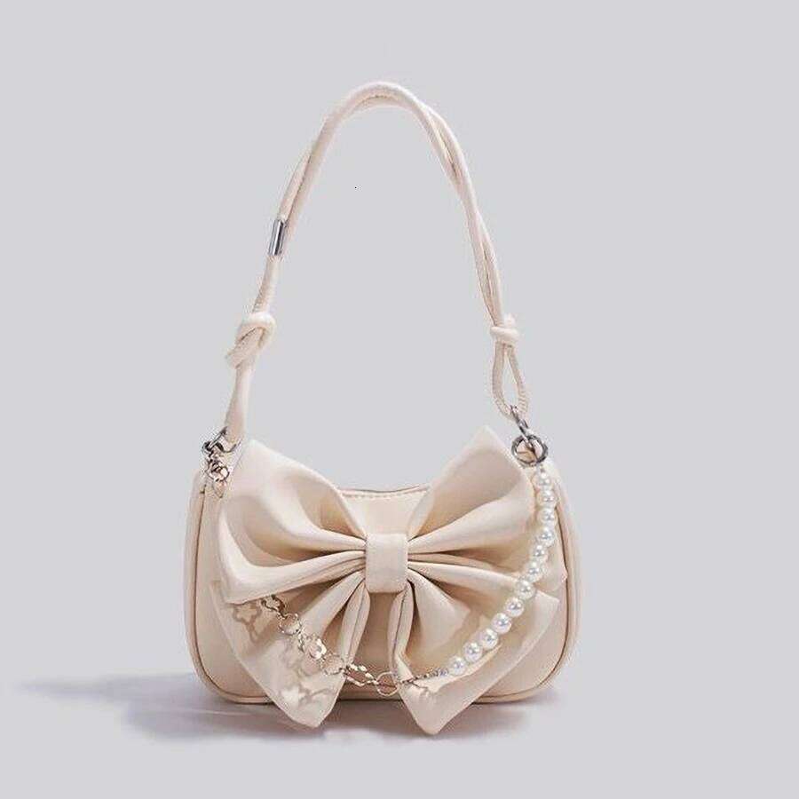 Cute and Sweet Shoulder with Bow Chain, Women's Underarm Bag Z260207 - view 3