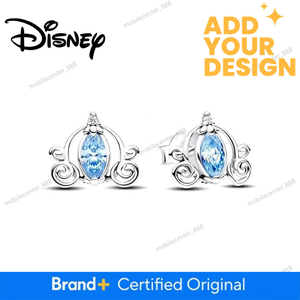 Disney Designer Jewelry 2025 New Disney Pumpkin Car Necklace Earring Set Charm Beads Suitable For Original Bracelets DIY Women's Jewelr Gift Luxu