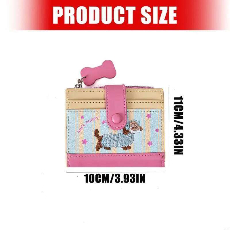 4XFF Pu Ladies Credit Card Holder Money Bag Travel Purses Compact Wallets Y260206