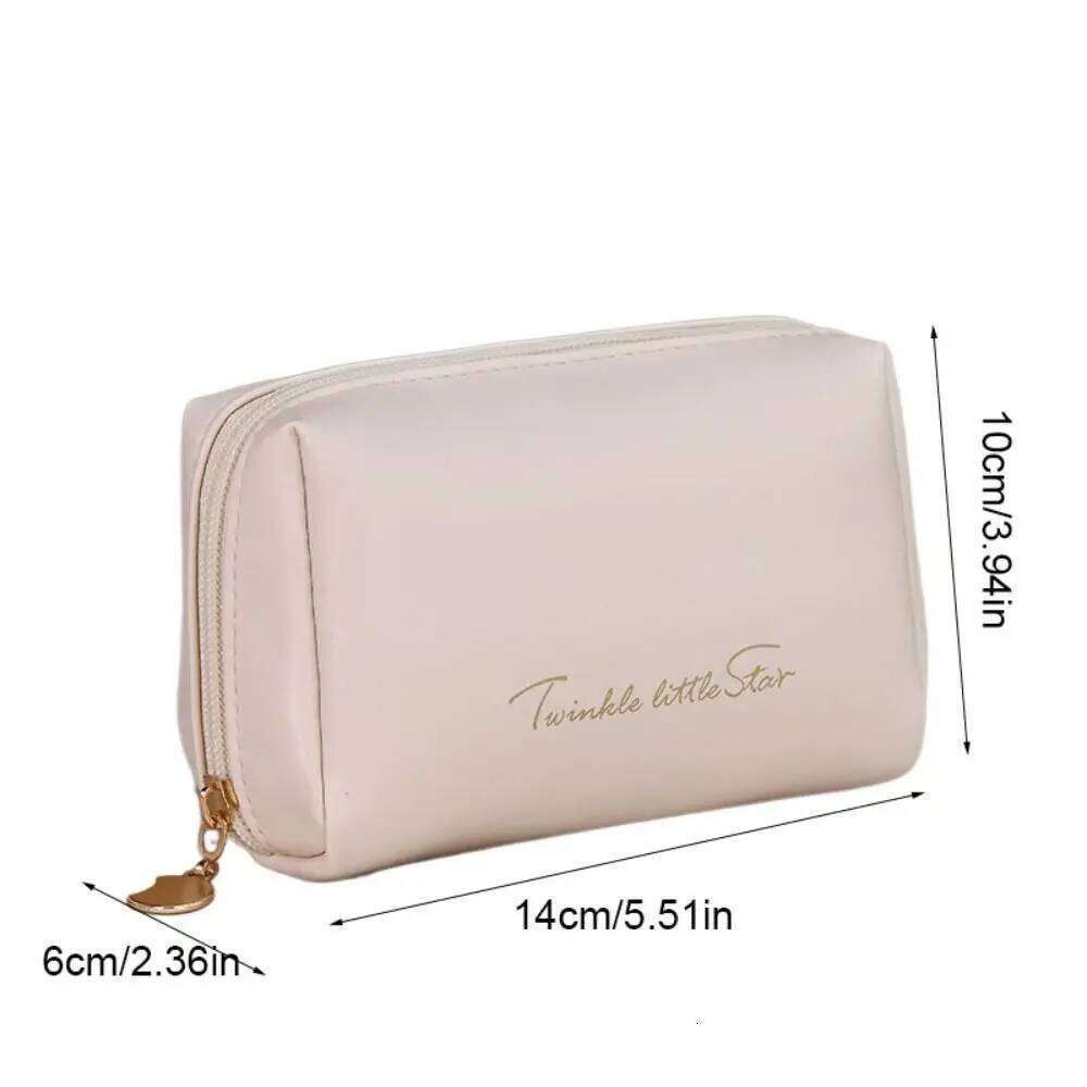 Zipper Women Makeup Korean Style Waterproof PU Cosmetic Clutch Mini Lipstick Travel Toiletry Bag Y260206