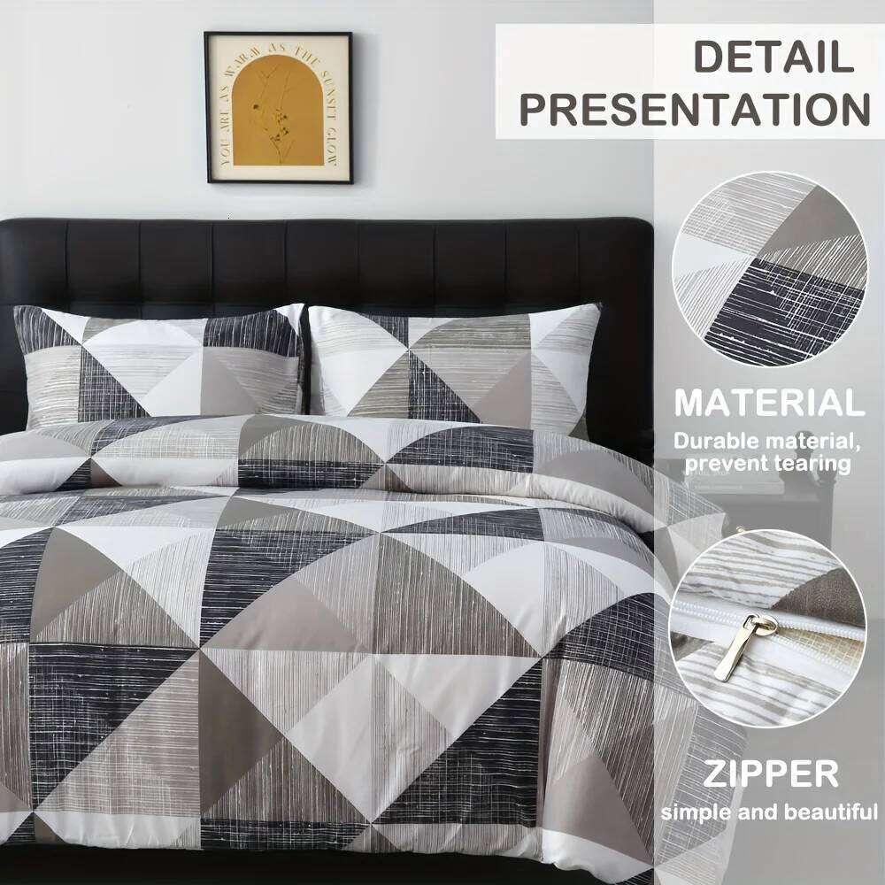 2/3pcs Abstract Printed Polyester Soft and Breathable Duvet Set, 1 Quilt Cover + 1/2 Pillowcases No Sheet Included XJ260206