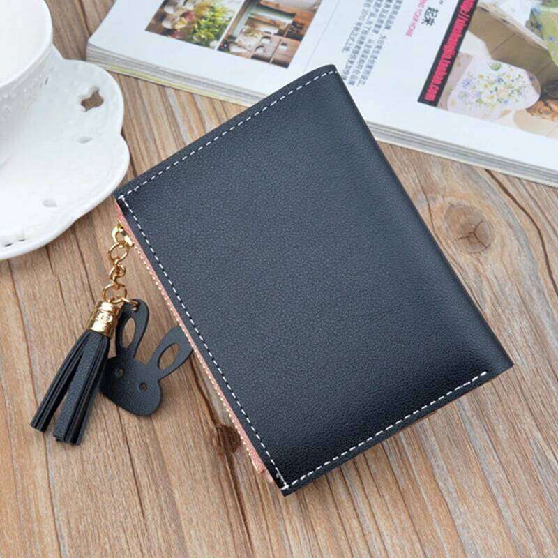 Fashion Wallets Coin Purse Lady Short Purses Portable Clutch Small Handbags Women Cards Holder PU Leather Foldable Money Bags Y260206