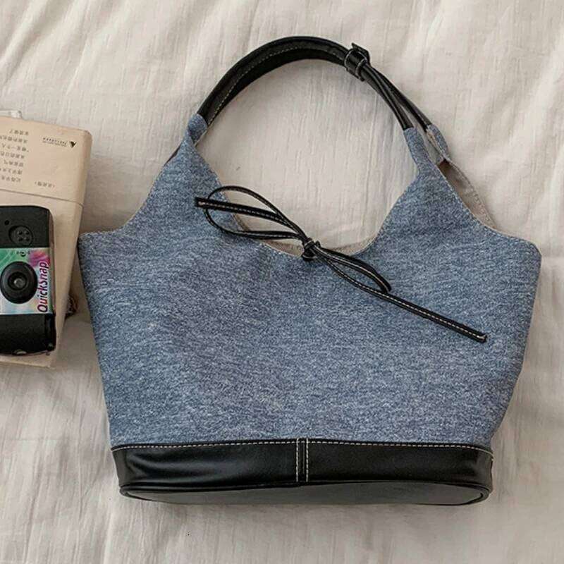 Large Capacity Women's Simple Shoulder Bag Contrast Colour Female New Underarm Bags Casual Fashion Ladies Tote Purse Handbags Y260205