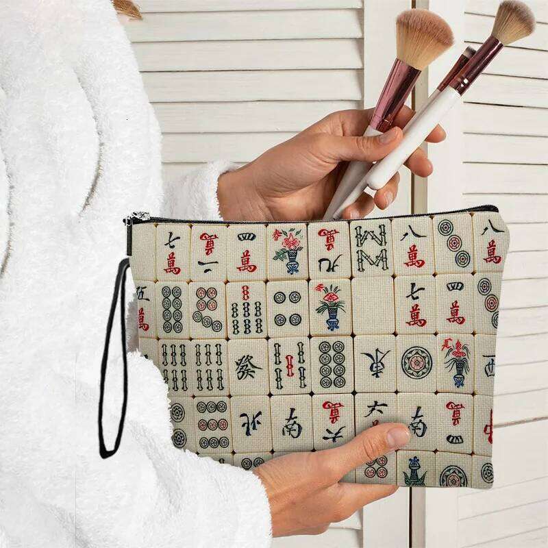 Wholesale Print Women's Lipstick Makeup Zipper Pouch Handbag Multi-functional Cosmetic Storage Bag Y260206