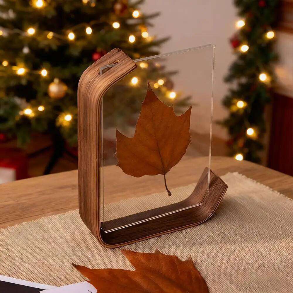 6-inch Transparent Double-sided Acrylic Photo Frame - Personalized Carved Logo Stand Cute Instagram Style Desktop Ornament S260205