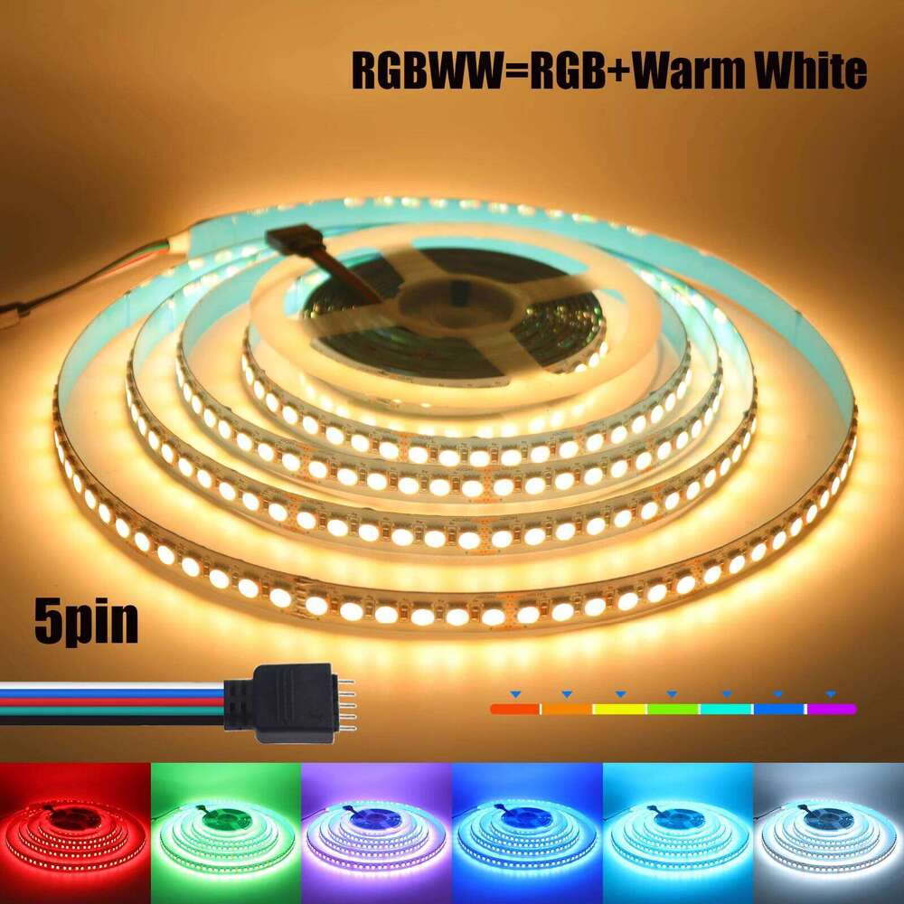 DC 12V 24V RGBW/RGBWW LED Strip Light 4-in-1 Chip SMD 5050 108 120LEDs/M Flexible Rope Tape For Living Room Bedroom Home Decor Z260206