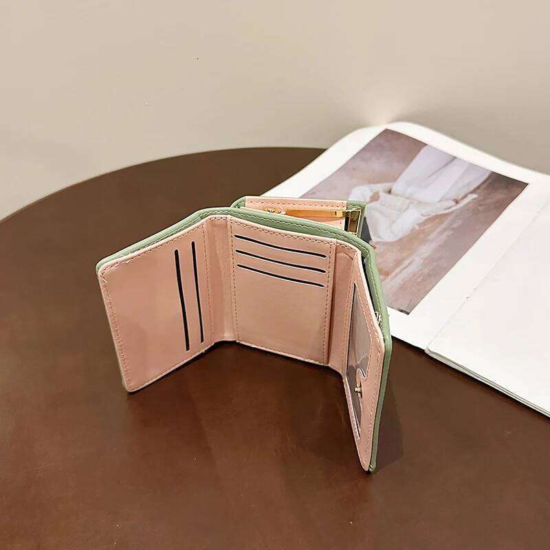 Premium PULeather Wallet Women Slim Minimalist Card Holder with Multiple Slots and ID Window Small Purse for Daily Use Y260206