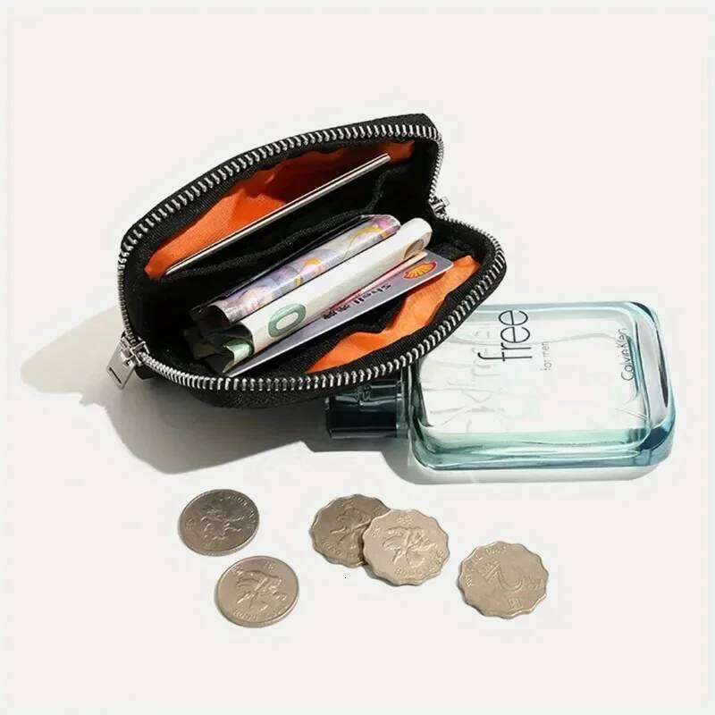 2025 Slim-style waterproof nylon small wallet, multi-functional card holder, keychain, women's coin purse Y260206