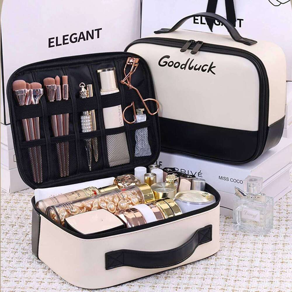 PU Bag For Women, Beauty Cosmetics Storage Bag, Makeup Brush Organizer, Business Travel Toiletries Sorting Bags Y260206