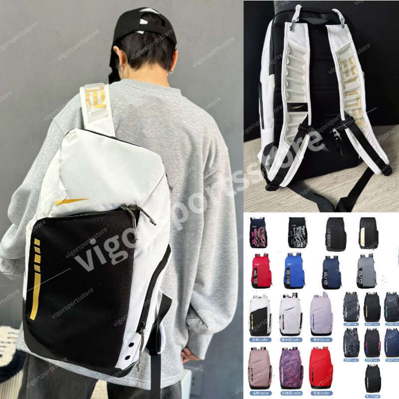 Designer Basketball Elite Backpack Air Cushion Large Capacity Ergonomic Sporty Backpack Sports Outdoor Student Fitness Bag Color Fashion Backpack new style