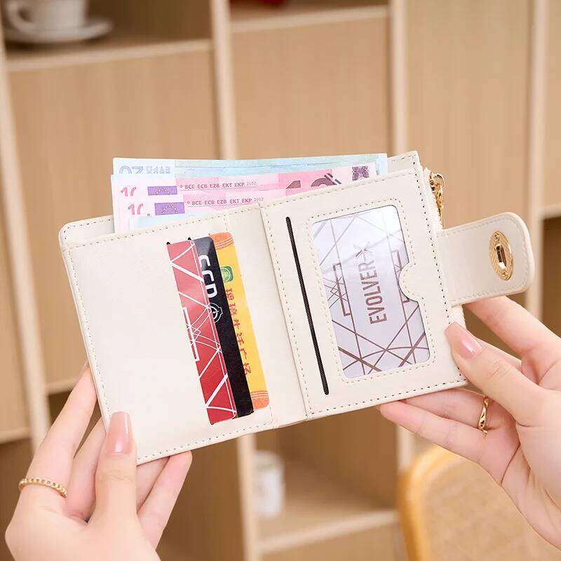 Pure Color Women's Wallet Zipper Coin Design Simple Wallets for Women Student Multi-Functional Cact Purse Dual Carent Y260206