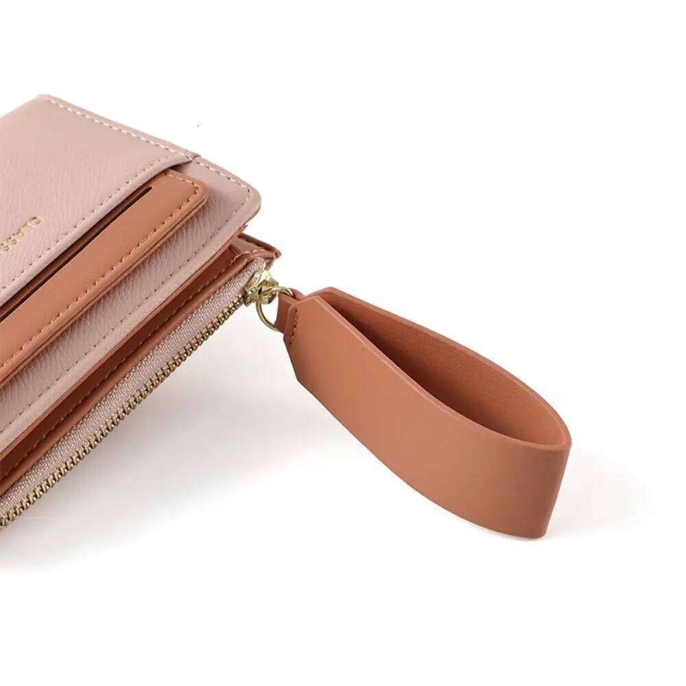 Elegant PU Leather Short Wallets Korean Style Portable Women Clutch Coin Purse Multifunctional Change Bag Outdoor Y260206