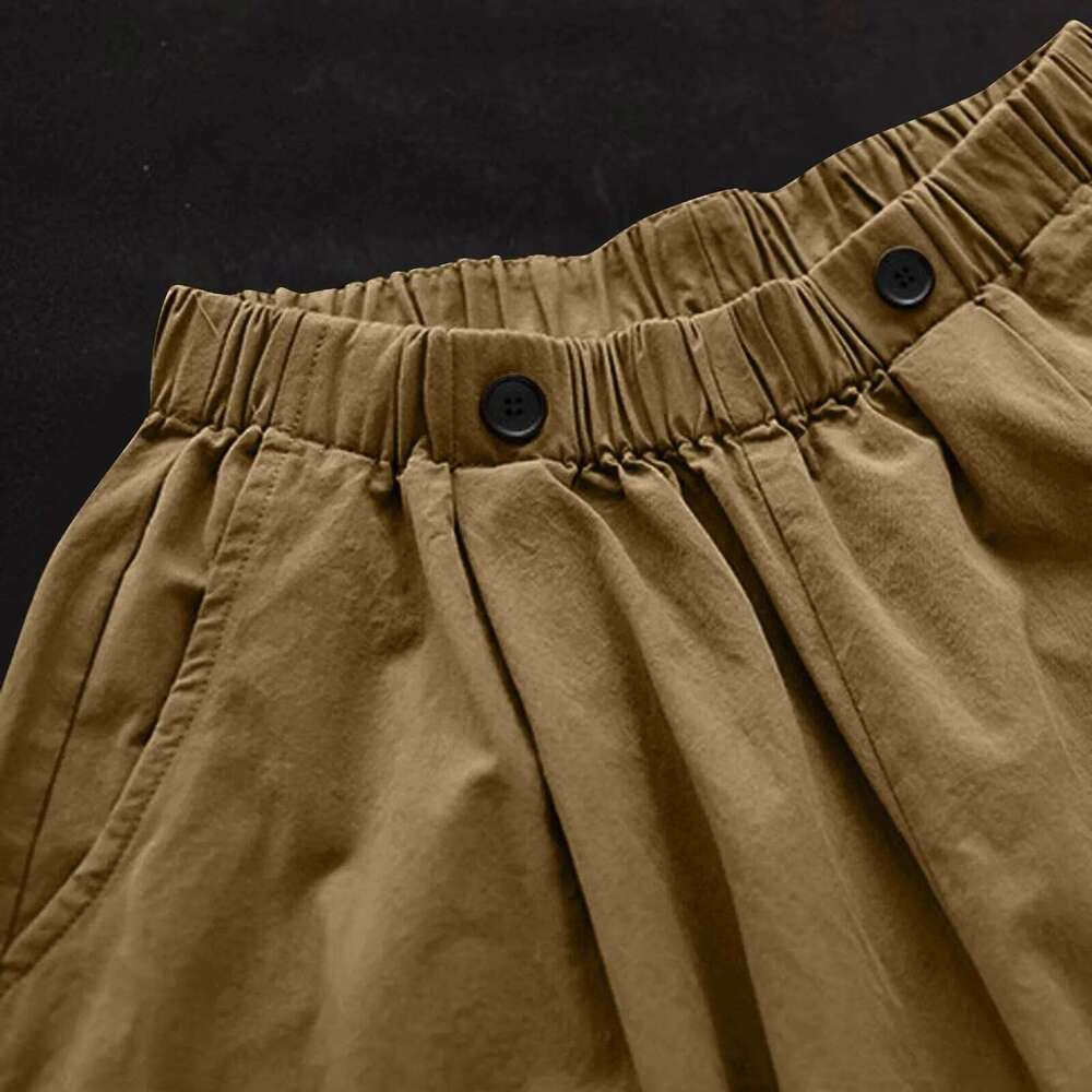 Women's summer straight wide-leg casual elastic high waist fashion sports loose jogging beach shorts XJ260206