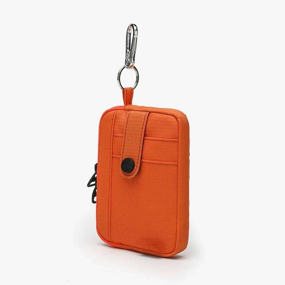 Simple Multifuctional Canvas Coin Purse Solid Color Zipper Earphone Square Lightweight Mini Storage Bag Outdoor Y260206
