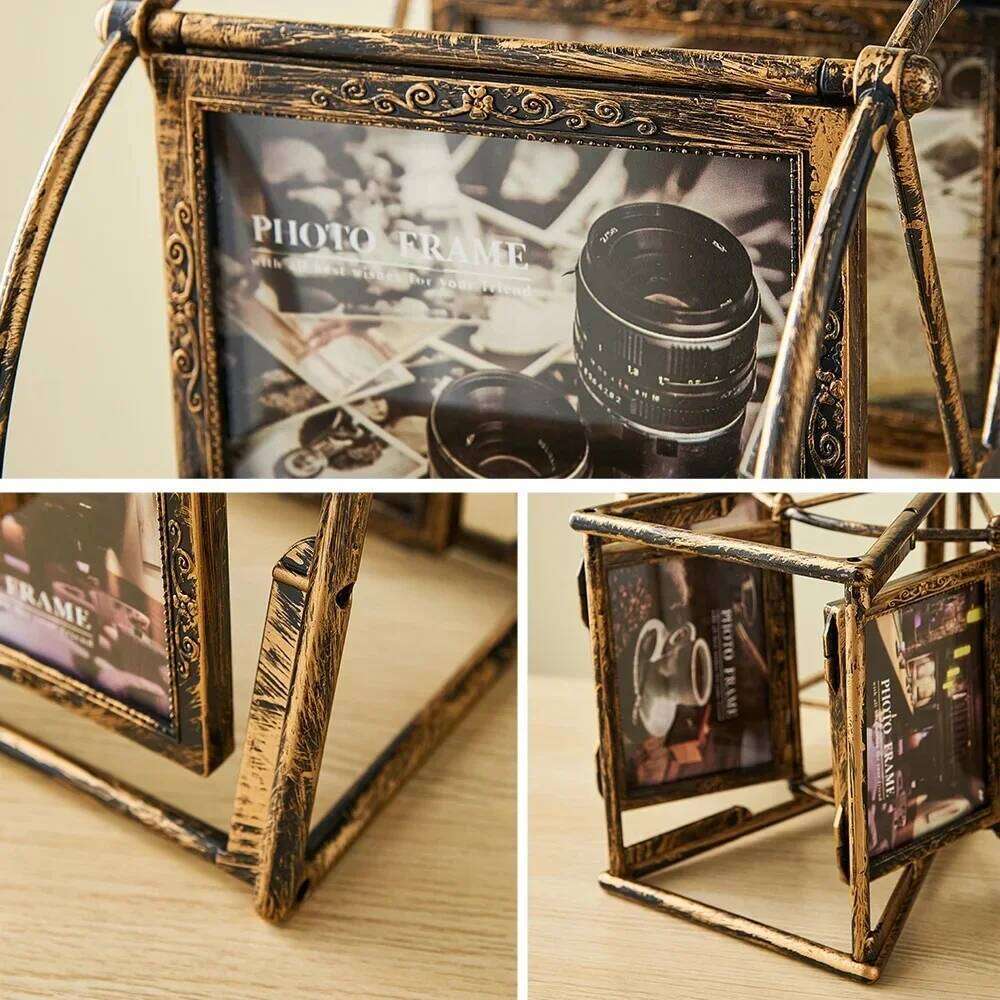 Retro Vintage Frames DIY Ferris Wheel Rotatable Windmill Picture Personalized Family Photo Frame Shows S260205