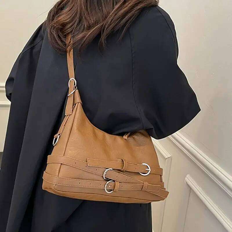 28GD Womens Fashion Shoulder Armpit Autumn Winter Half Moon Crossbody Bag Y260205