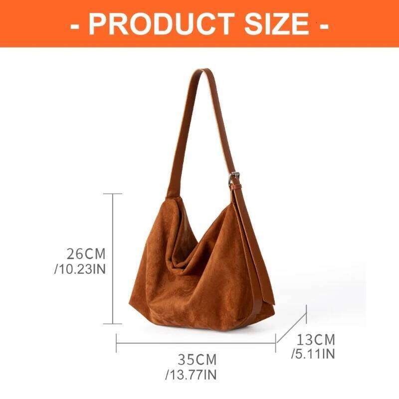 Stylish Oversized For Daily Commute Roomy Design Convertible Handle Women Shoulder Bag In Suedes Fabric Y260204