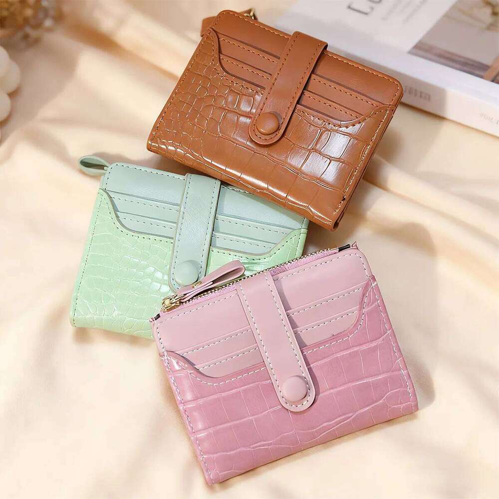 Crocodile-patterned zippered wallet, multi-functional large-capacity ID credit card holder, clutch bag. Y260206