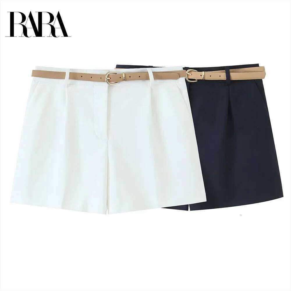 2025 RARA summer new women's clothing fashion temperament casual loose fitting belt simple commuting solid color shorts XJ260206