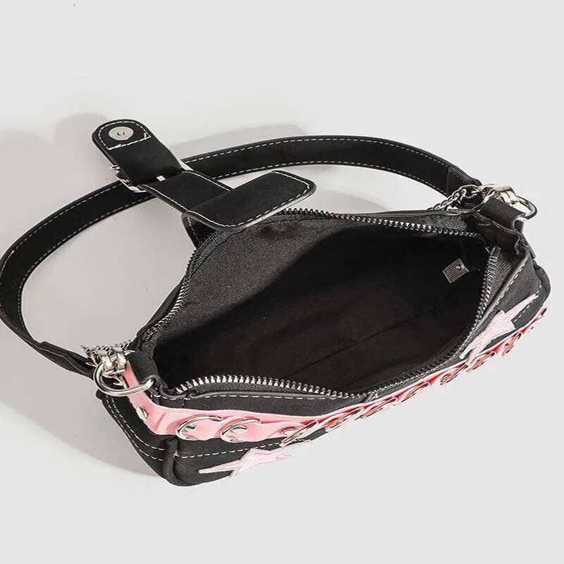 Vintage Korean Casual Cute Silver Y2k Star Shoulder Underarm Tote Bag Ladies Sling Bags PU Leather Women Purses Handbags New Y260205