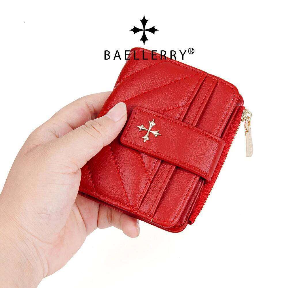 Elegant Trifold Wallet for Women, Baellerry RFID Blocking Short Purse with Flower Pattern, Many Card Organizer Gift Idea Y260206