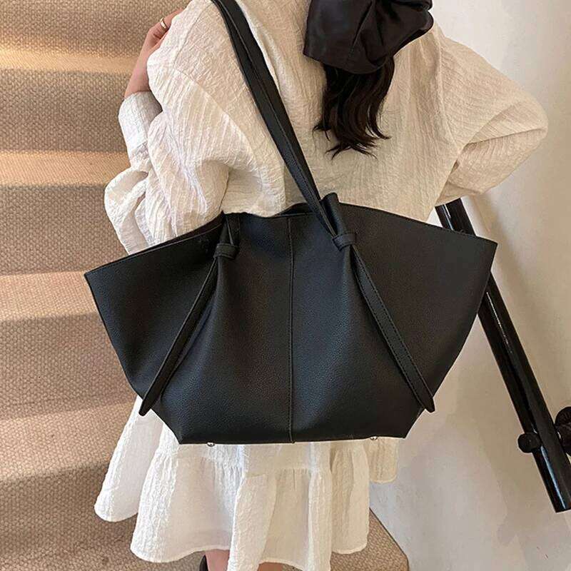 Women PU Leather Shoulder Luxury Handbag Tote Purse Design Large Capacity Totes Top Handle Hobo Shopper Bag Y260204