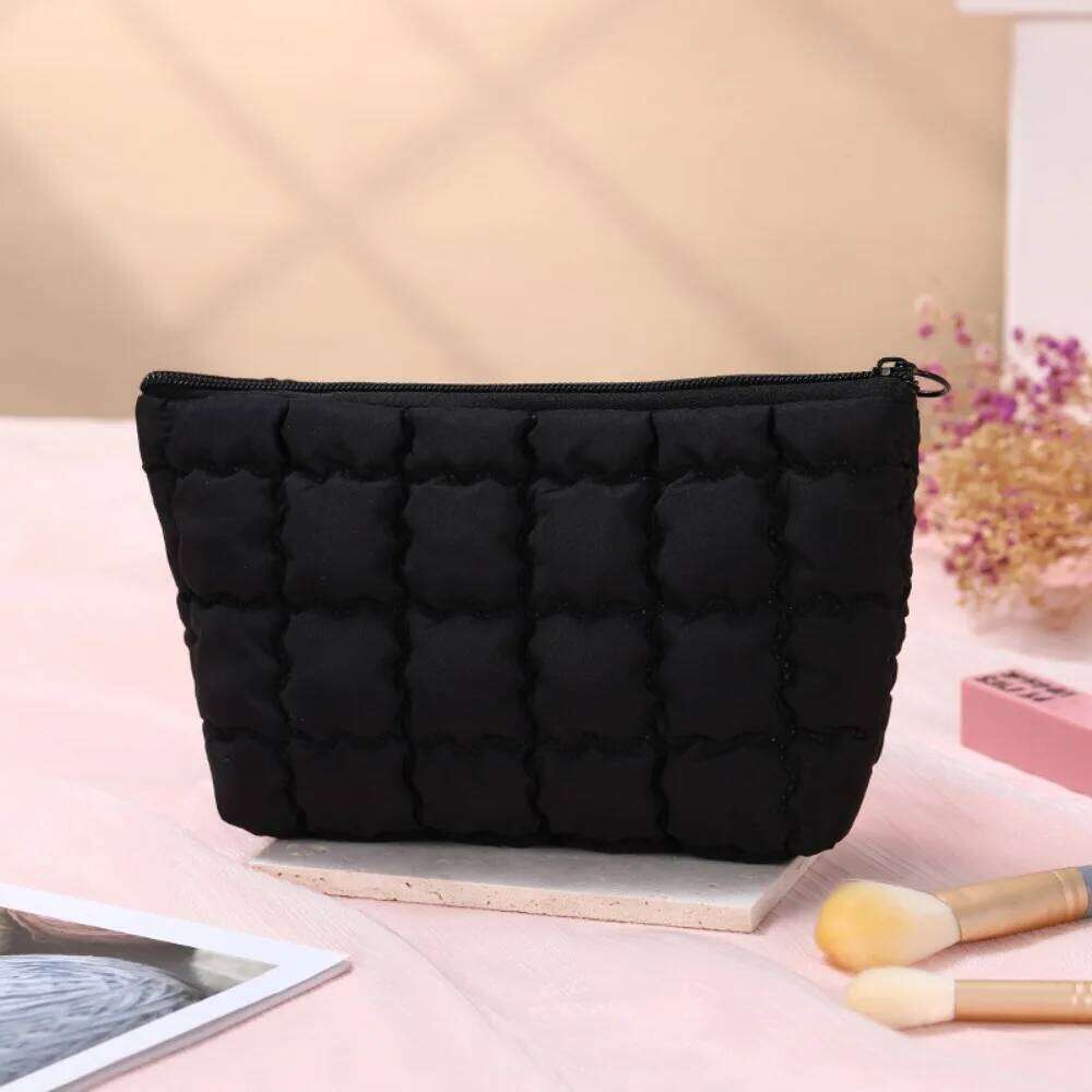 Women Bubble Cosmetic Handbag Travel Organizer Cloud Makeup Lipsticks Cotton Pouch Fashion Large Capacity Zipper Bag Y260206