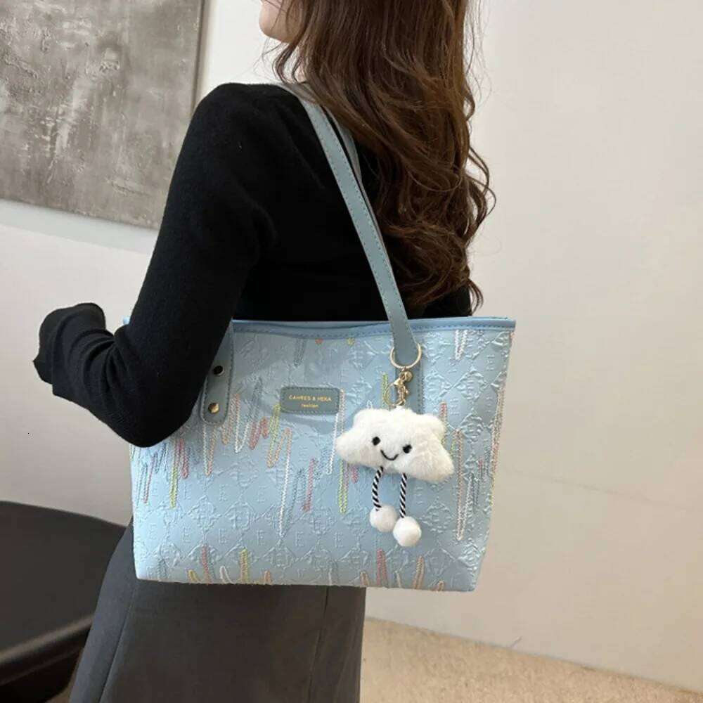 New Commuting Canvas Large Capacity Fashionable Handbags Retro Portable Tote Bag Travel Y260205