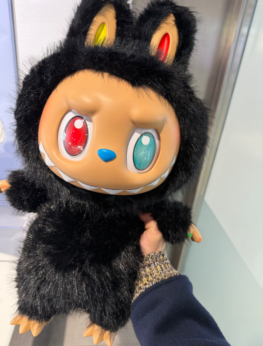 58CM Black Zimomo Figure The Monsters Labubu 10th Anniversary Series Anime Peripheral Storage Pouch For Headphone Fans