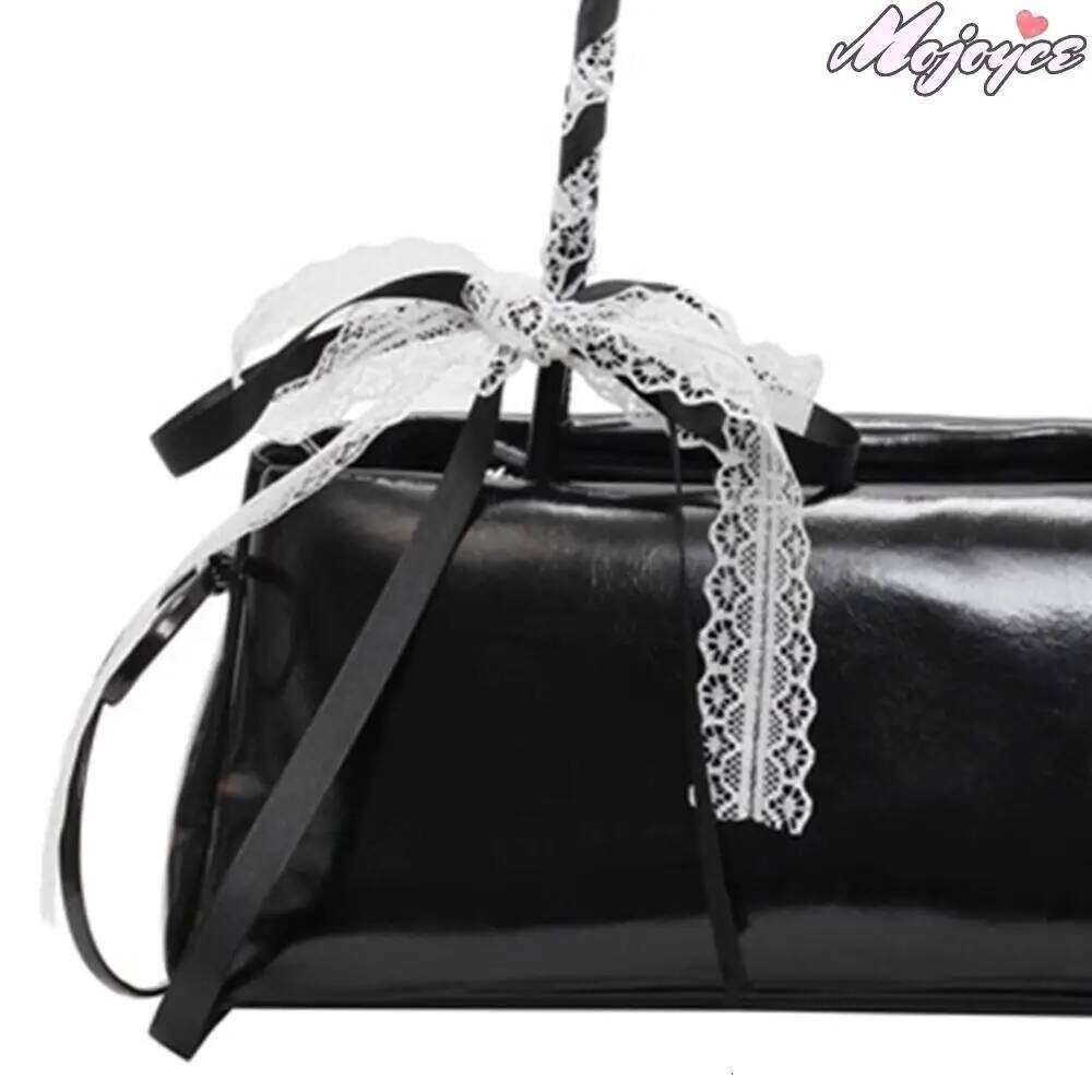 Women Leather with Bow Tie Shoulder Tote Handbag Purse Trendy Underarm Bag for Daily Use Y260205