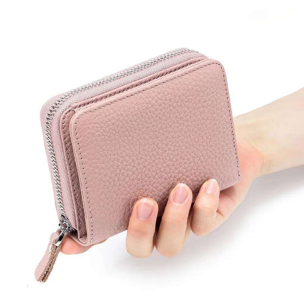 New Genuine Leather Women Wallets Portable Clutch Female Cowhide Purses Lady Small Coin Pocket Card Holder Mini Money Bag Y260206