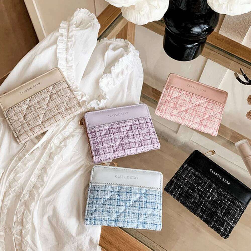 Luxury Mini Short Wallet PU Leather Solid Color Money Bag Large Capacity Card Holders Woman Y260206