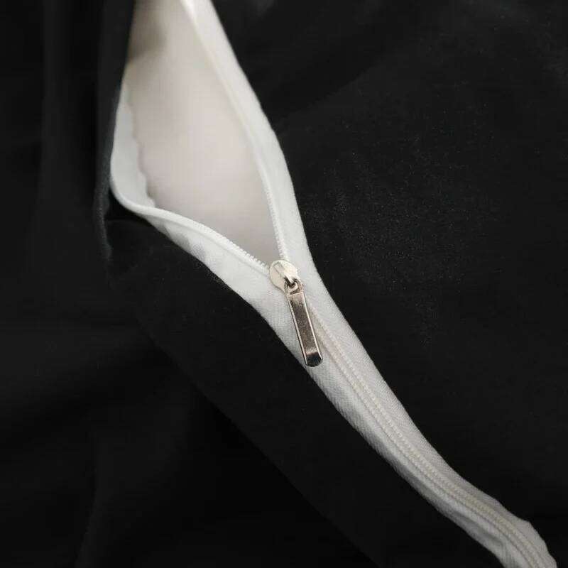 Black Color For Adults Simple Style Double Sheet Sets Single/Queen/king Bed Cover Full Set Plain Bedding XJ260206