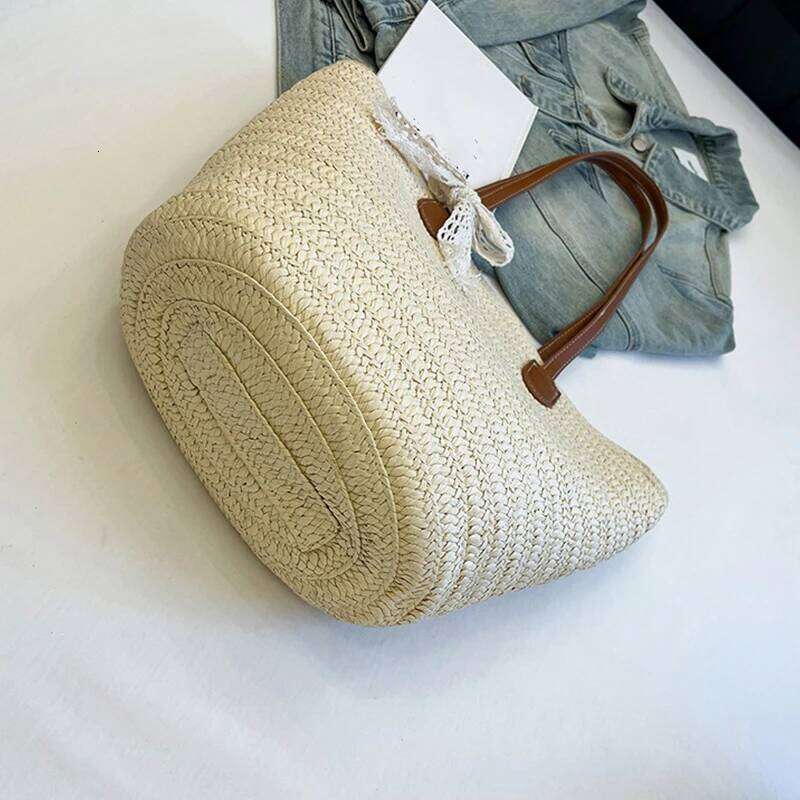 Beach Bag for Travel Large Capacity Straw Woven Tote Vacation Simple and Versatile Design Women Shopper Shoulder Bags Z260207 - view 6